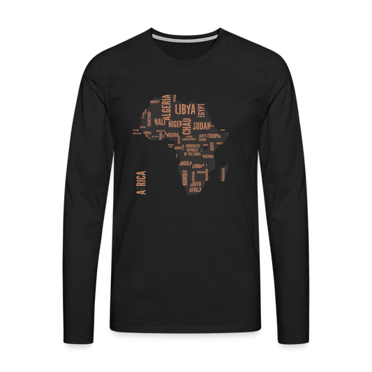 Men's Premium Idyo Longsleeve Shirt "Africa" - black