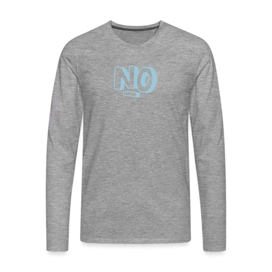 Men's Premium Longsleeve Idyo Shirt "NO" - heather grey