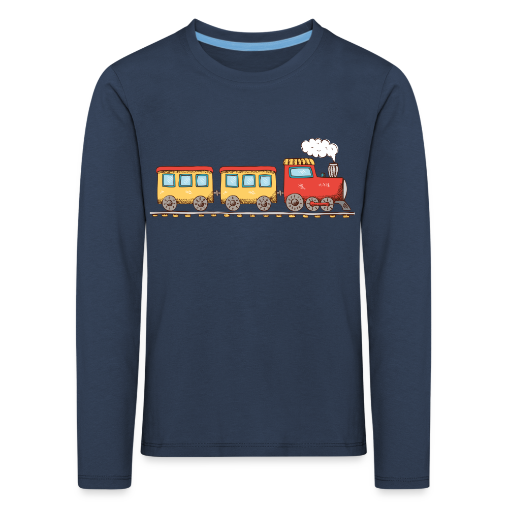 Kids' Premium idyo Longsleeve Shirt "Locomotive" - navy