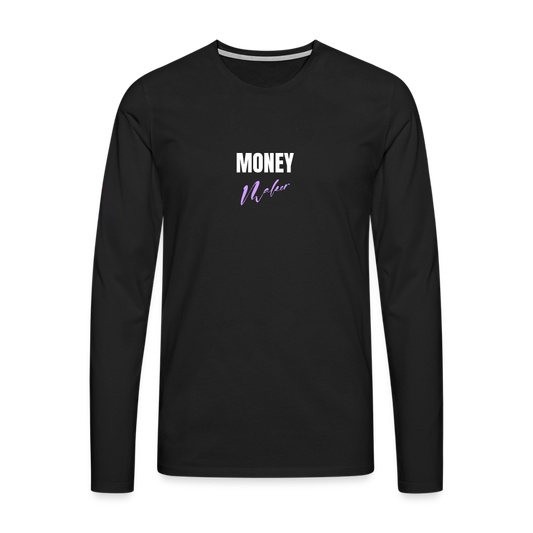 Men's Premium Idyo Longsleeve Shirt "Money maker" - black