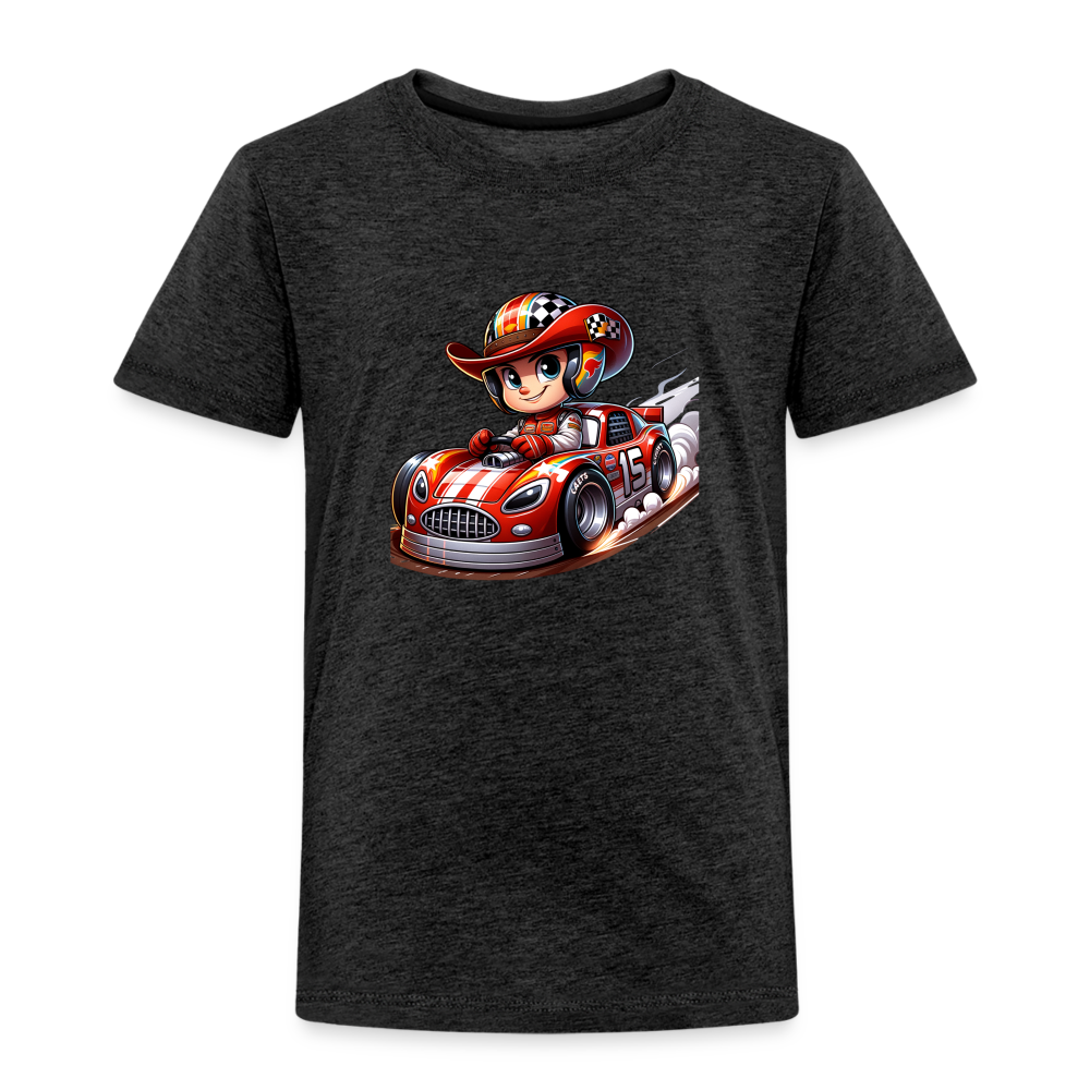 Kids' Idyo Premium T-Shirt "Kids racing" - charcoal grey
