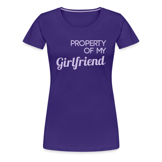Women’s Premium Idyo T-Shirt "property of my girlfriend" - purple