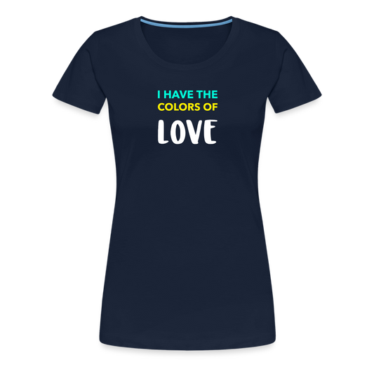Women's Premium Idyo T-Shirt "color of love" - navy