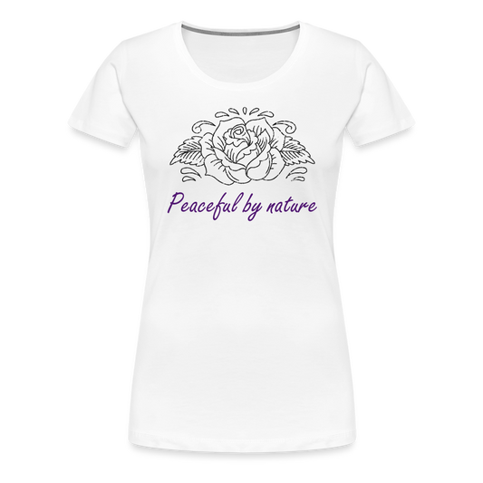 Women’s Premium Idyo T-Shirt "Peaceful by nature" - white