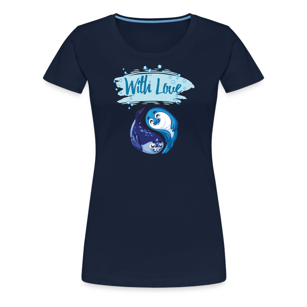 Women’s Premium  Idyo T-Shirt "With love" - navy