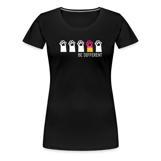 Women’s Premium Idyo T-Shirt "Be diffrent" - black
