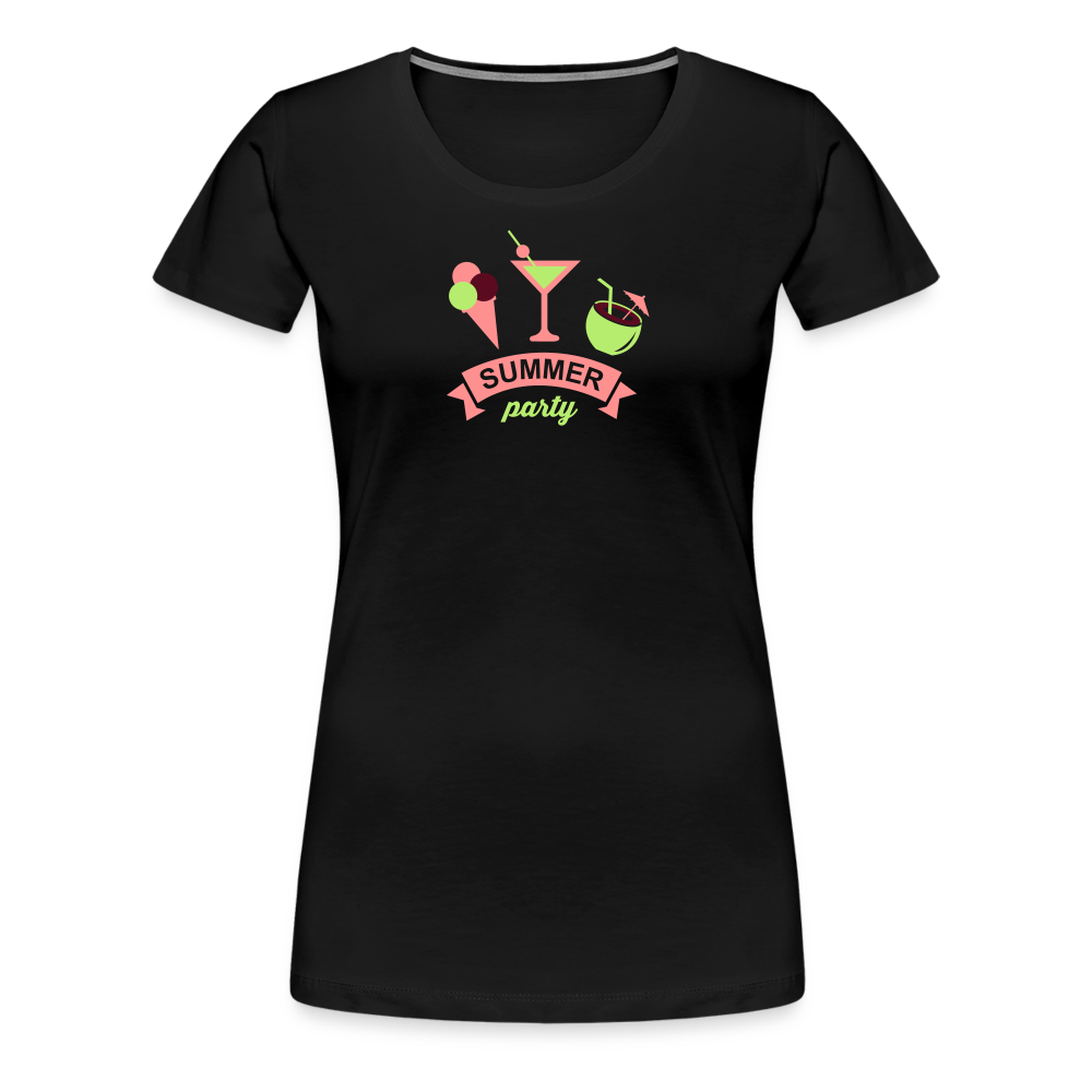 Women’s Premium Idyo T-Shirt "Summer party" - black