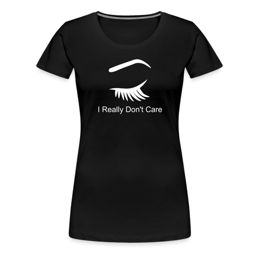 Women’s Premium Idyo T-Shirt "I really don't care" - black