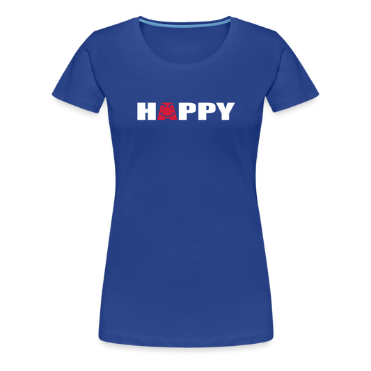Women’s Premium Idyo T-Shirt "Happy" - royal blue