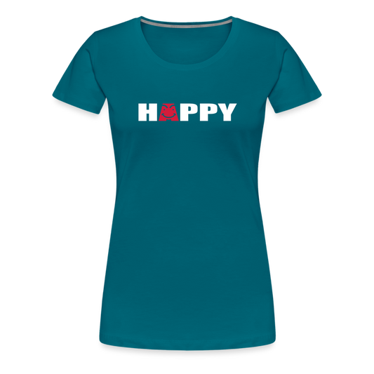 Women’s Premium Idyo T-Shirt "Happy" - diva blue