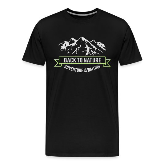 Men’s Premium Idyo T-Shirt "Back to nature" - black