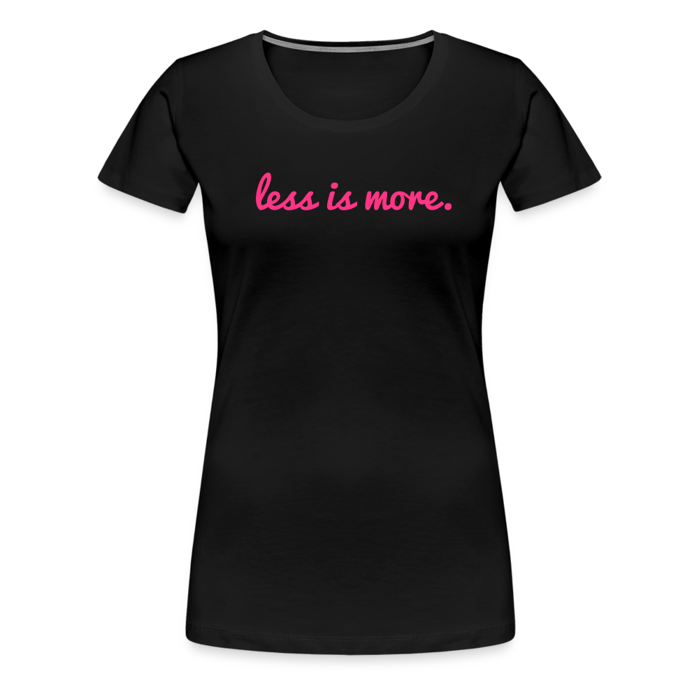 Women’s Premium Idyo T-Shirt "Less is more" - black