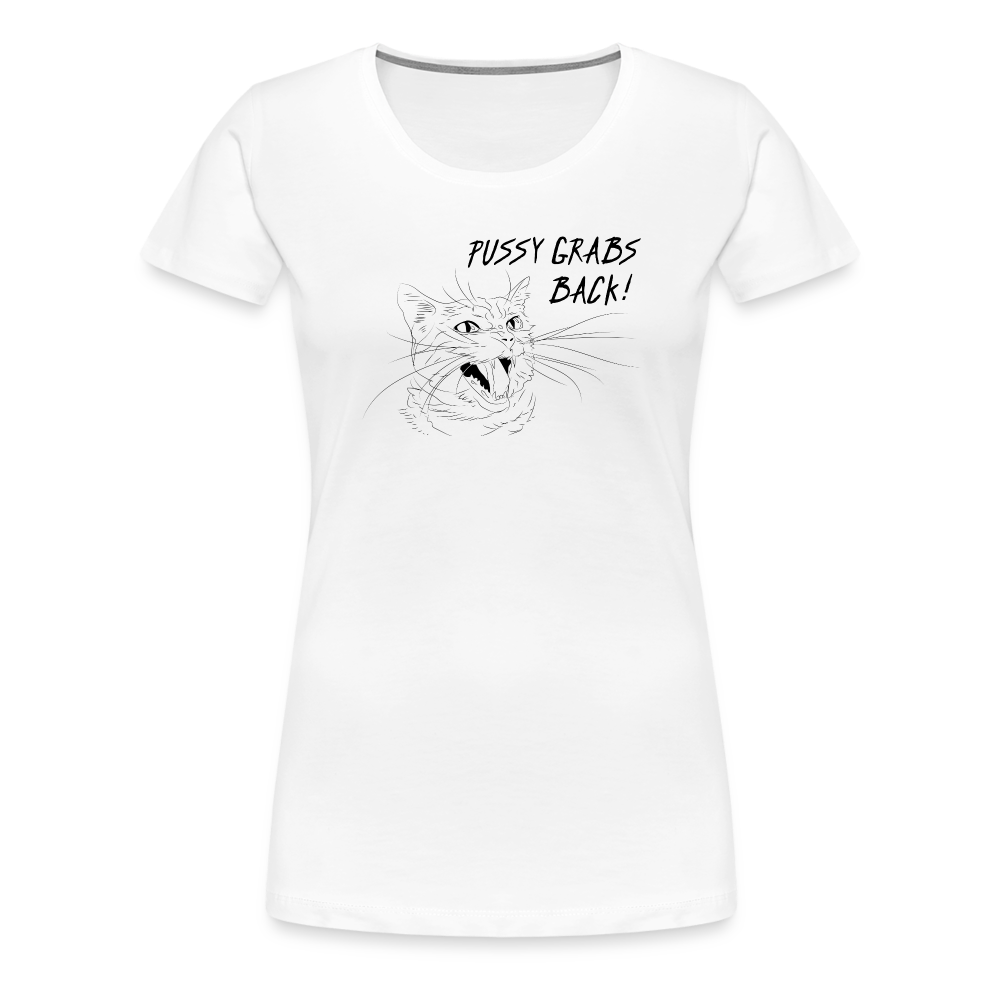 Women’s Premium Idyo T-Shirt "Pussy grabs back" - white
