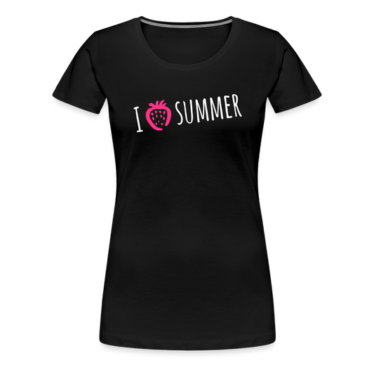 Women’s Premium Idyo T-Shirt "I love summer) - black