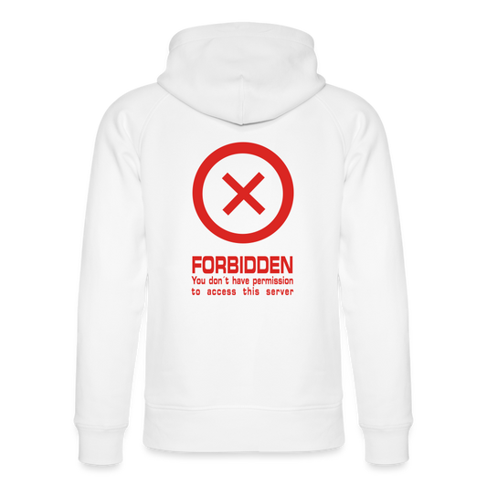 Unisex Organic Idyo Hoodie "Forbidden" - white