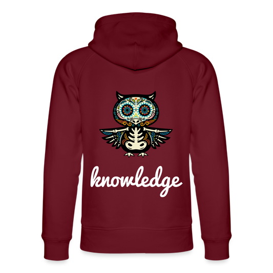 Unisex Organic Idyo Hoodie "Knowledge" - burgundy