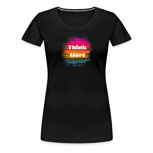 Women’s Premium Idyo T-Shirt "Thinkmore" - black