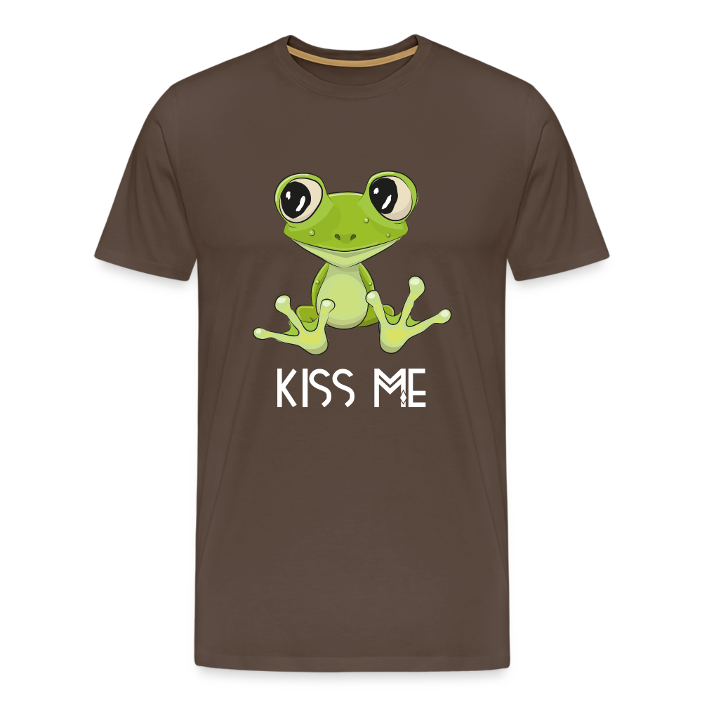 Men’s Premium Idyo T-Shirt "Kiss me" - noble brown